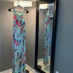 Floral Racerback Maxi Dress Size Medium